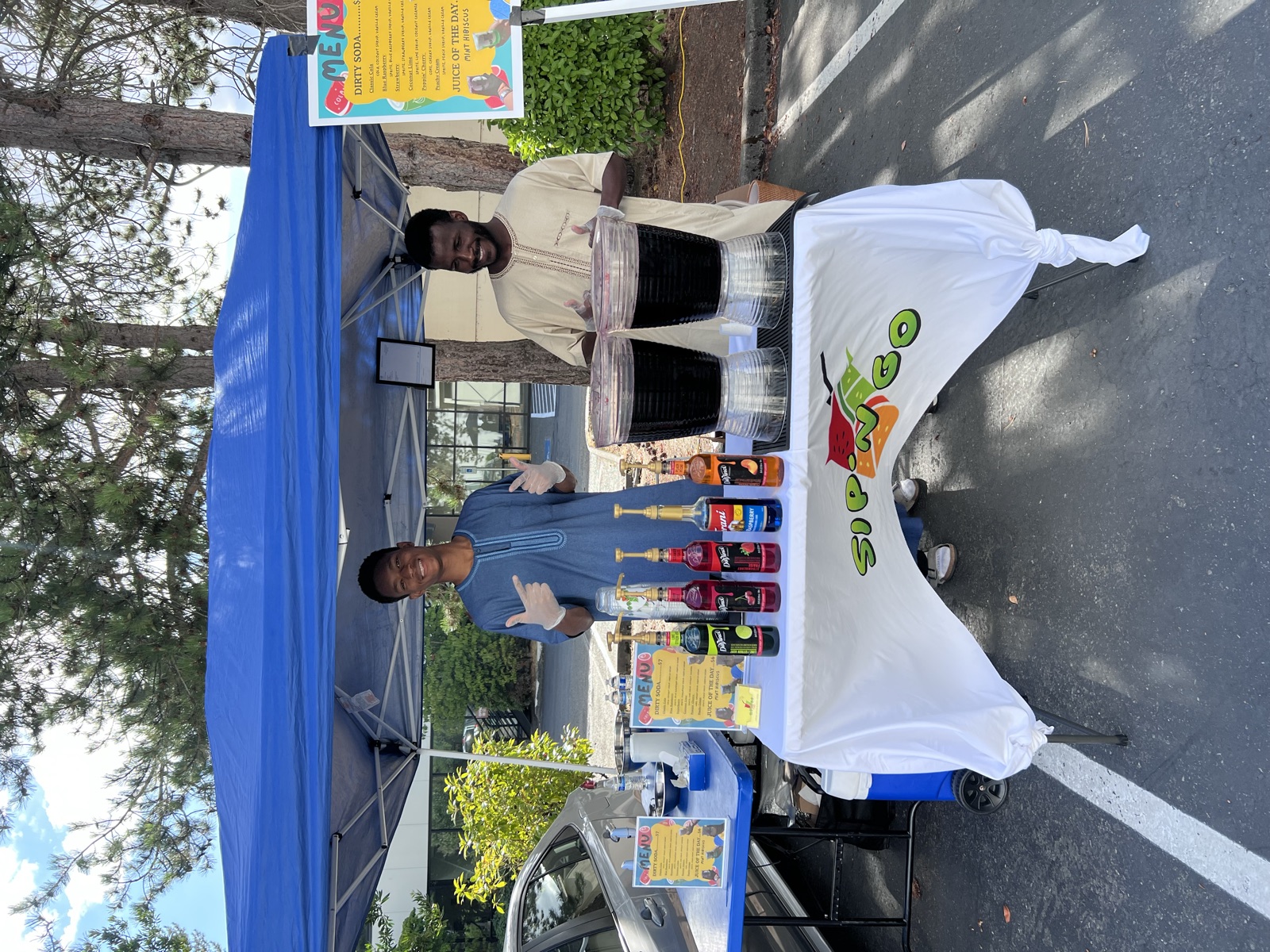 SIP'N GO stand set up at an event